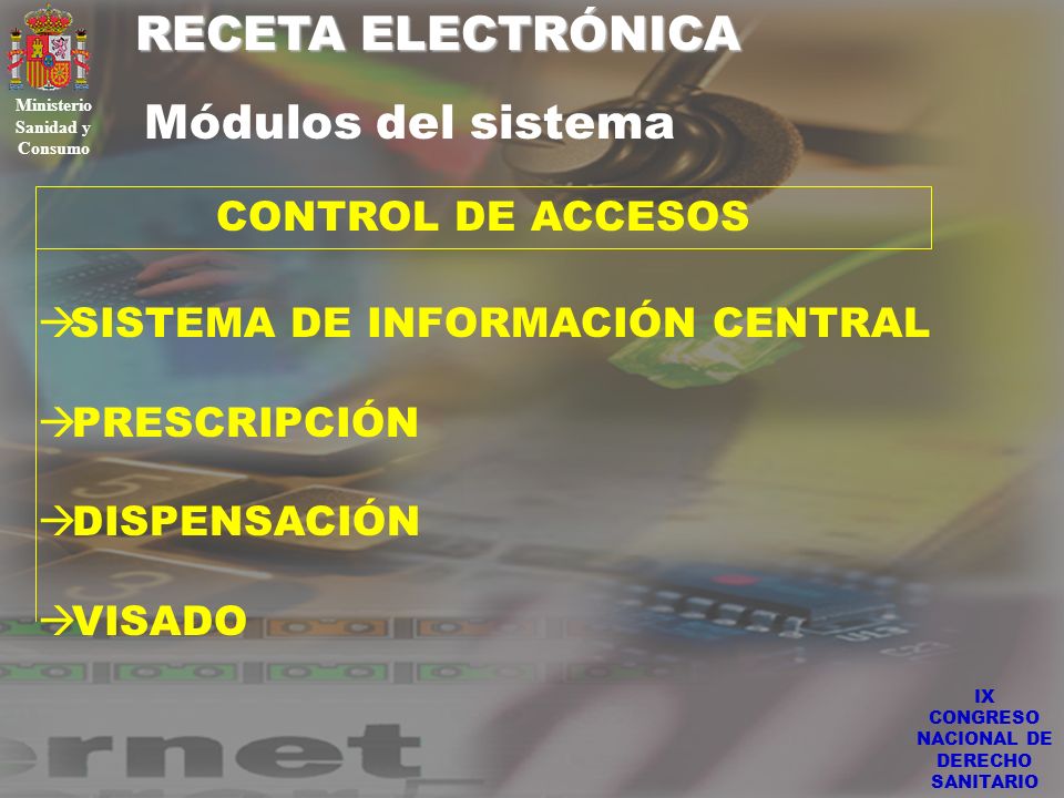 Ministerio Sanidad y Consumo IX CONGRESO NACIONAL DE DERECHO SANITARIO