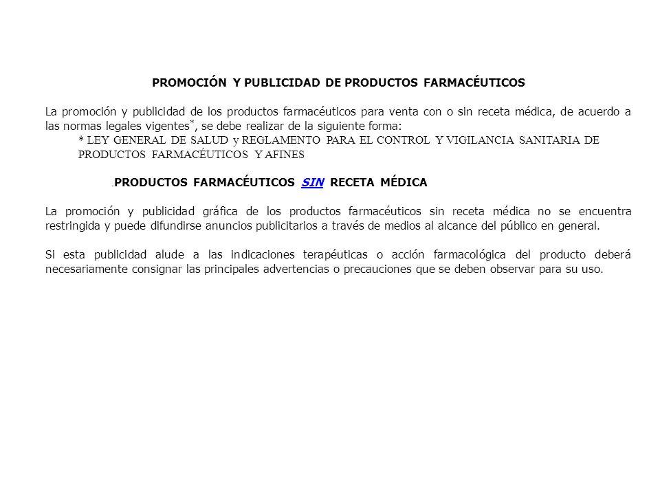 PROMOCIÓN Y PUBLICIDAD DE PRODUCTOS FARMACÉUTICOS