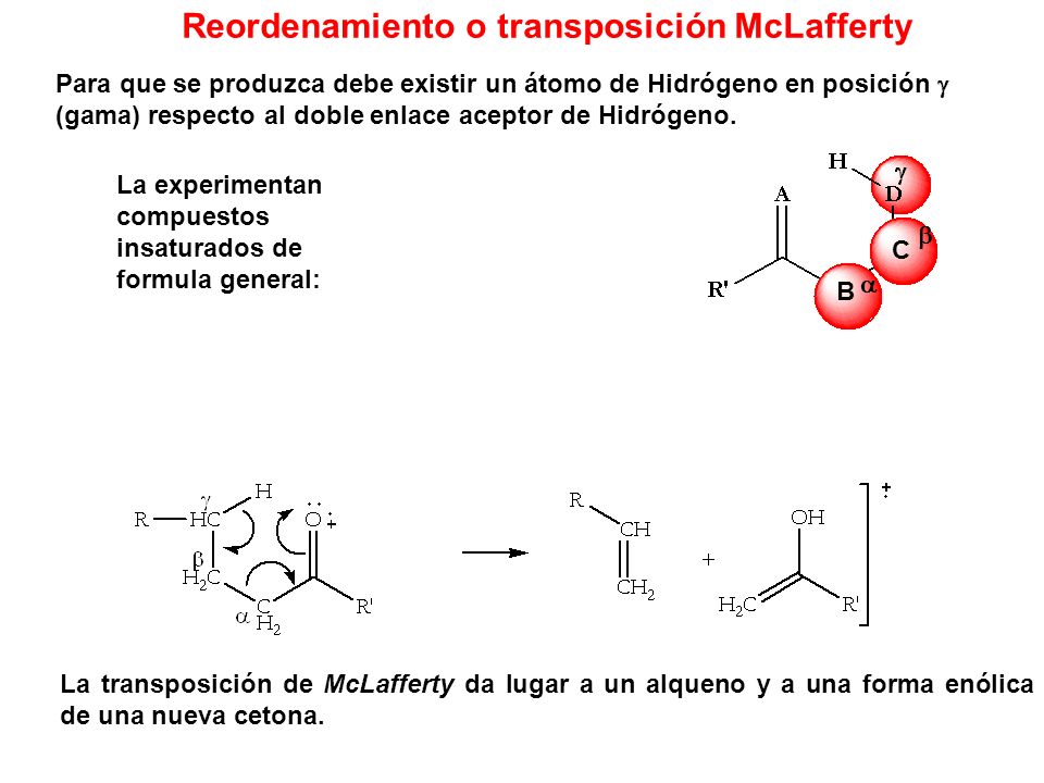 Reordenamiento o transposición McLafferty