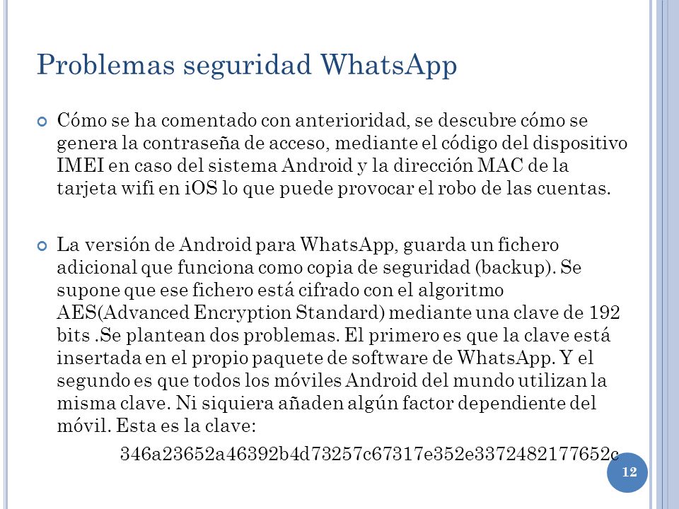 Problemas seguridad WhatsApp