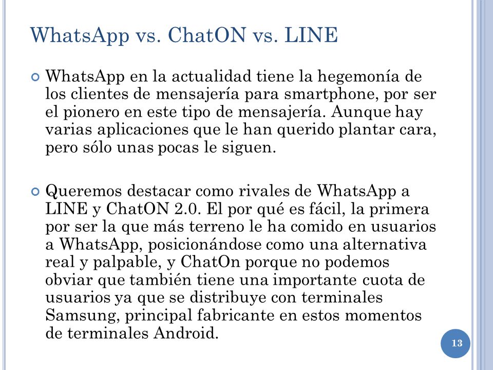WhatsApp vs. ChatON vs. LINE