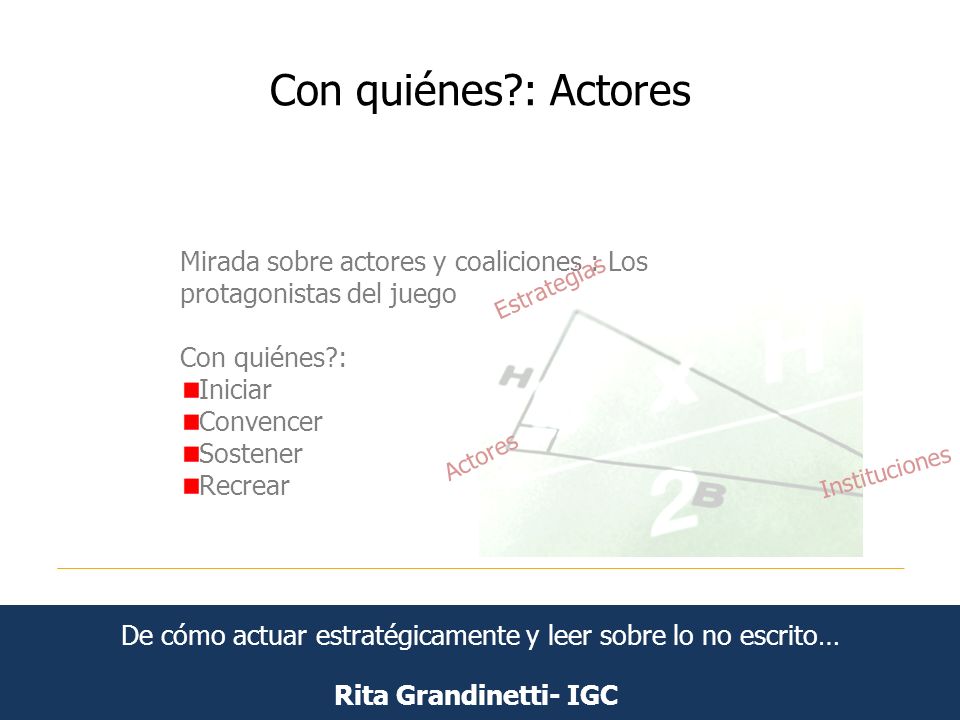 De cómo actuar estratégicamente y leer sobre lo no escrito…