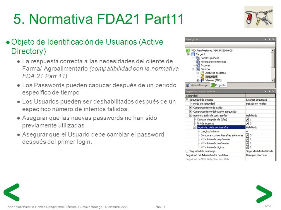 5. Normativa FDA21 Part11 Objeto de Identificación de Usuarios (Active Directory)