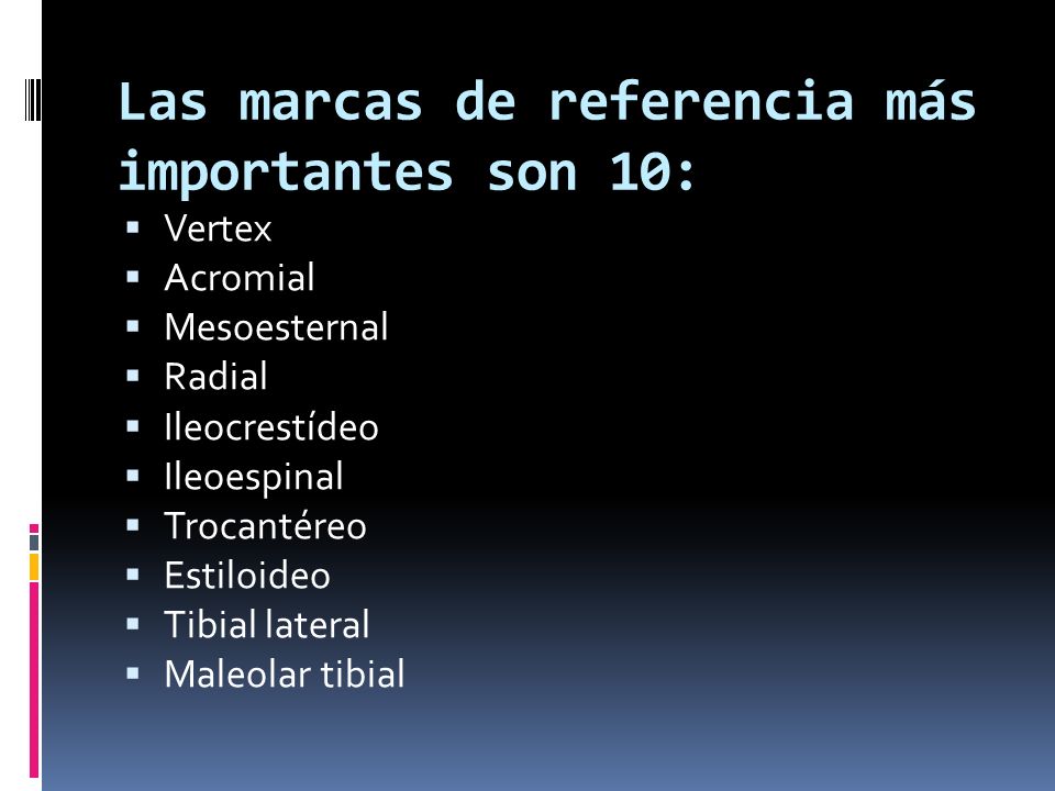 Las marcas de referencia más importantes son 10: