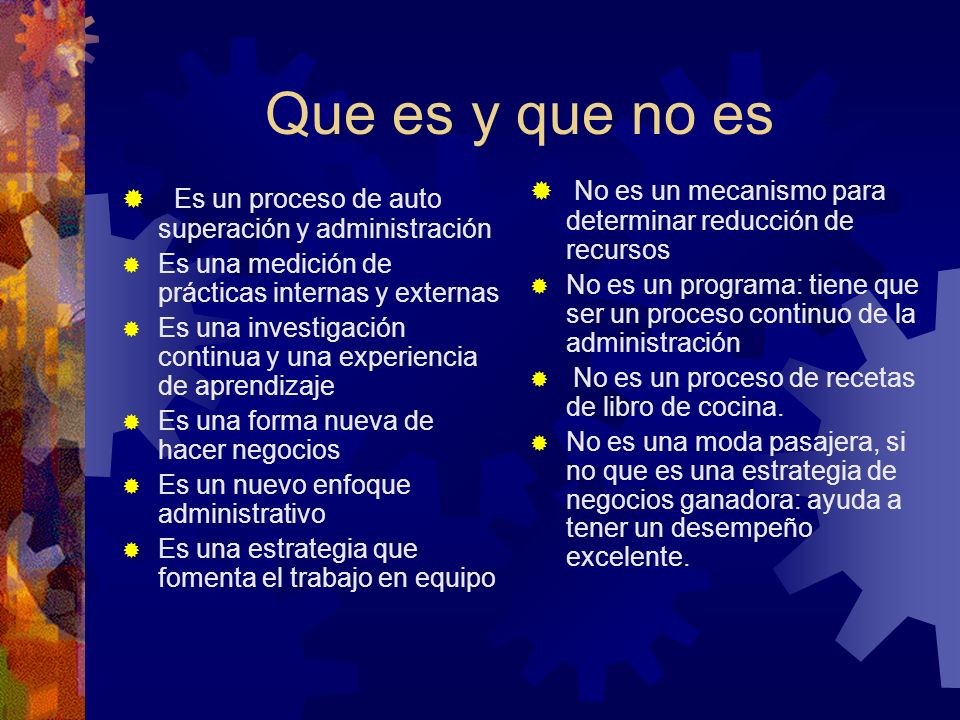 Que es y que no es No es un mecanismo para determinar reducción de recursos.
