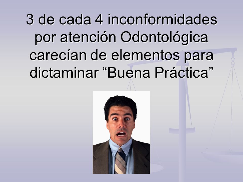 3 de cada 4 inconformidades por atención Odontológica carecían de elementos para dictaminar Buena Práctica