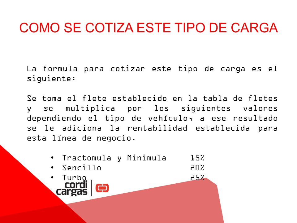 COMO SE COTIZA ESTE TIPO DE CARGA
