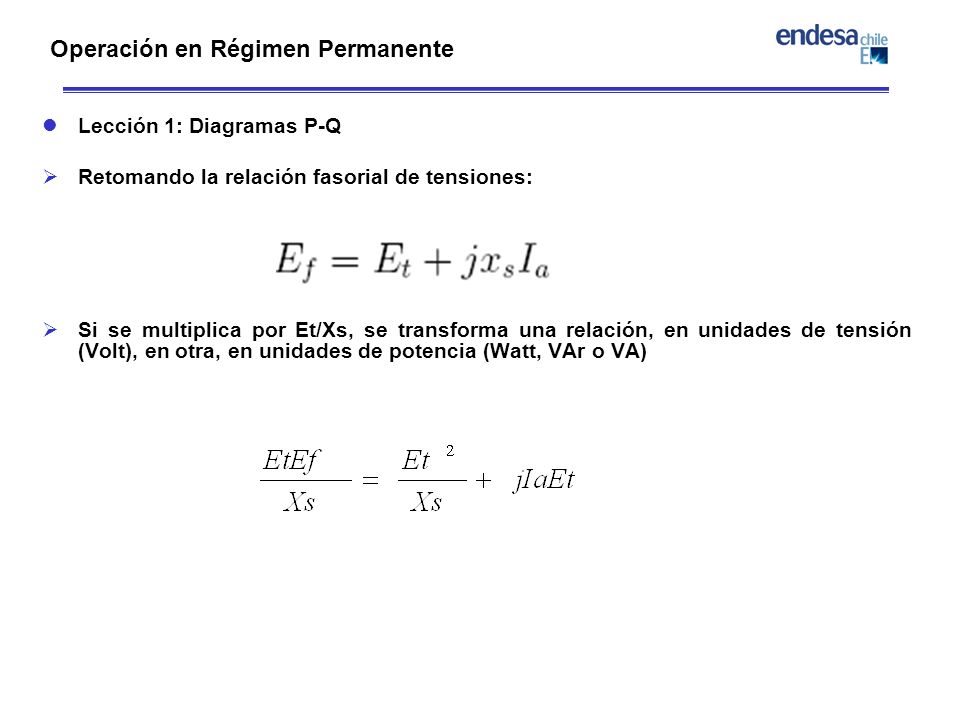 Operación en Régimen Permanente
