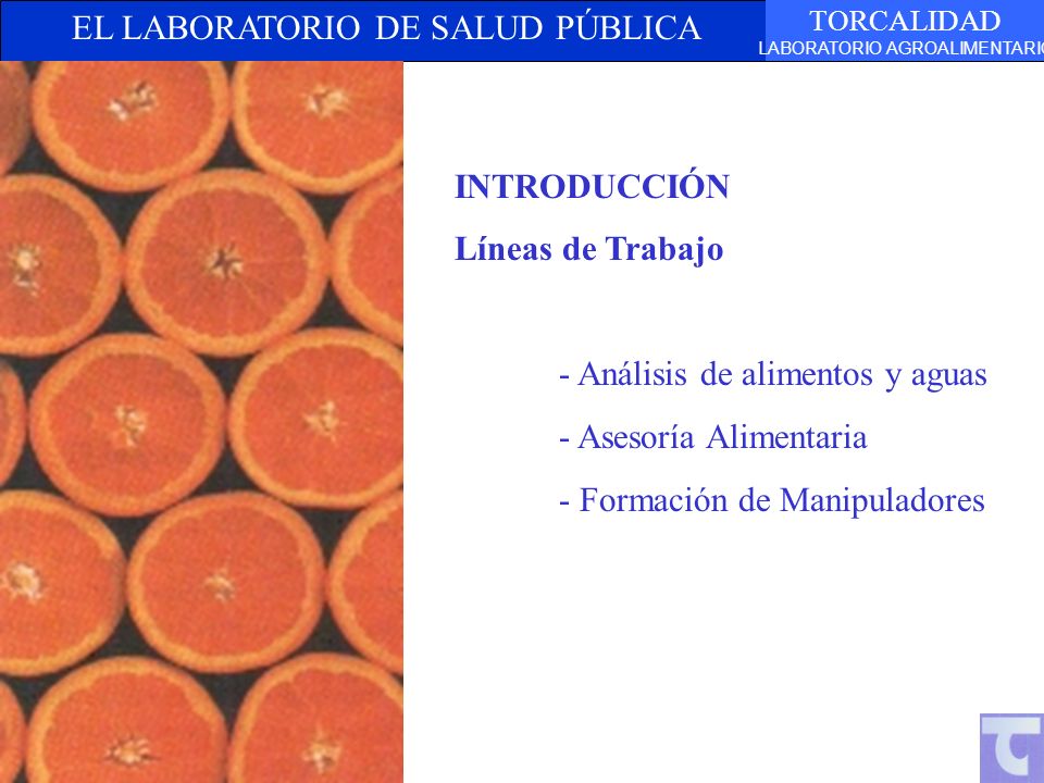 INTRODUCCIÓN Líneas de Trabajo. - Análisis de alimentos y aguas.