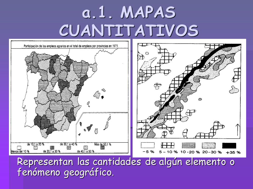 a.1. MAPAS CUANTITATIVOS Representan las cantidades de algún elemento o fenómeno geográfico.