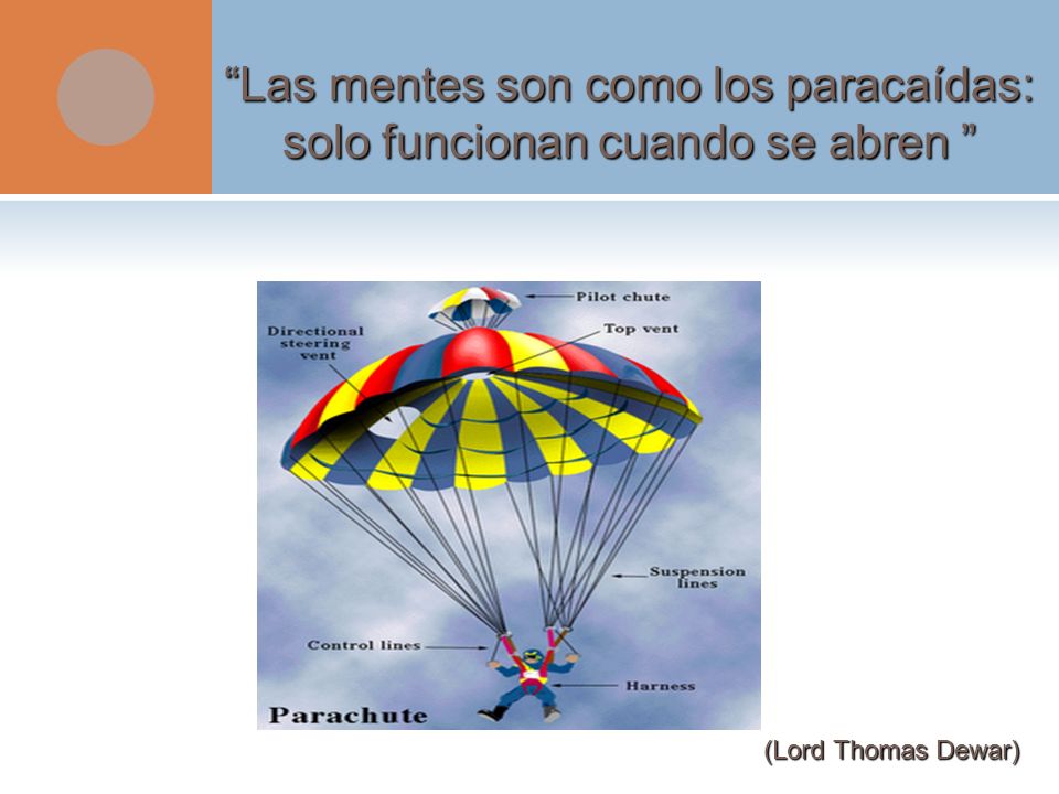 Las mentes son como los paracaídas: solo funcionan cuando se abren