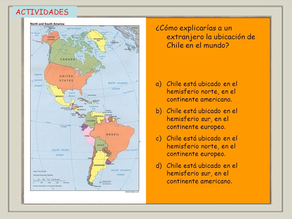 ¿Cómo explicarías a un extranjero la ubicación de Chile en el mundo