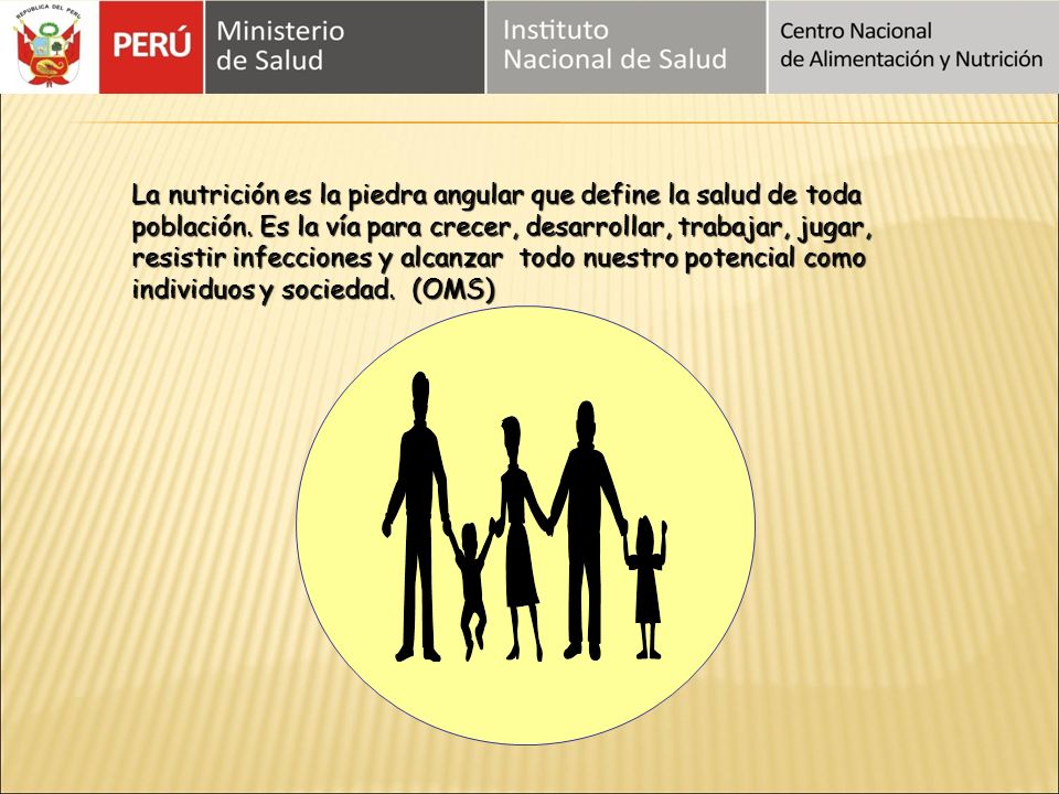 La nutrición es la piedra angular que define la salud de toda población.