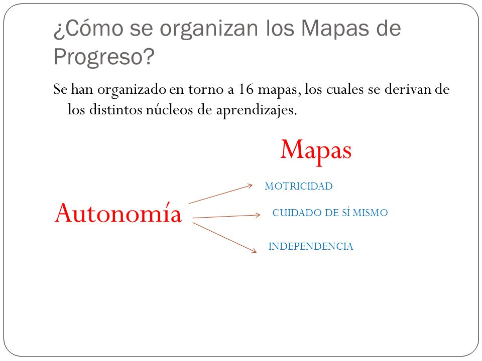 ¿Cómo se organizan los Mapas de Progreso