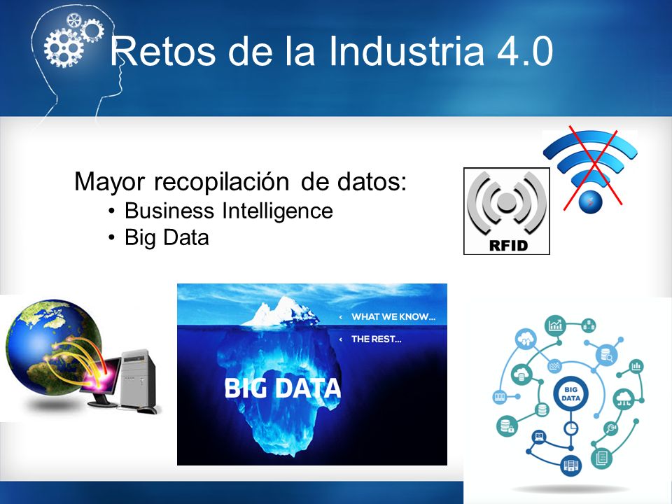Retos de la Industria 4.0 Mayor recopilación de datos: