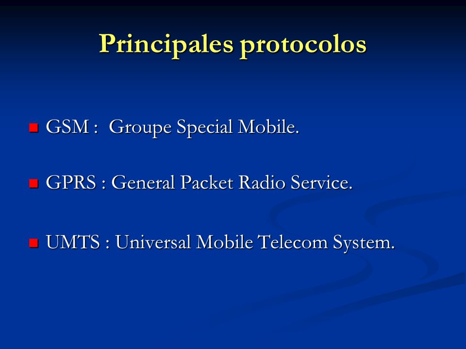 Principales protocolos