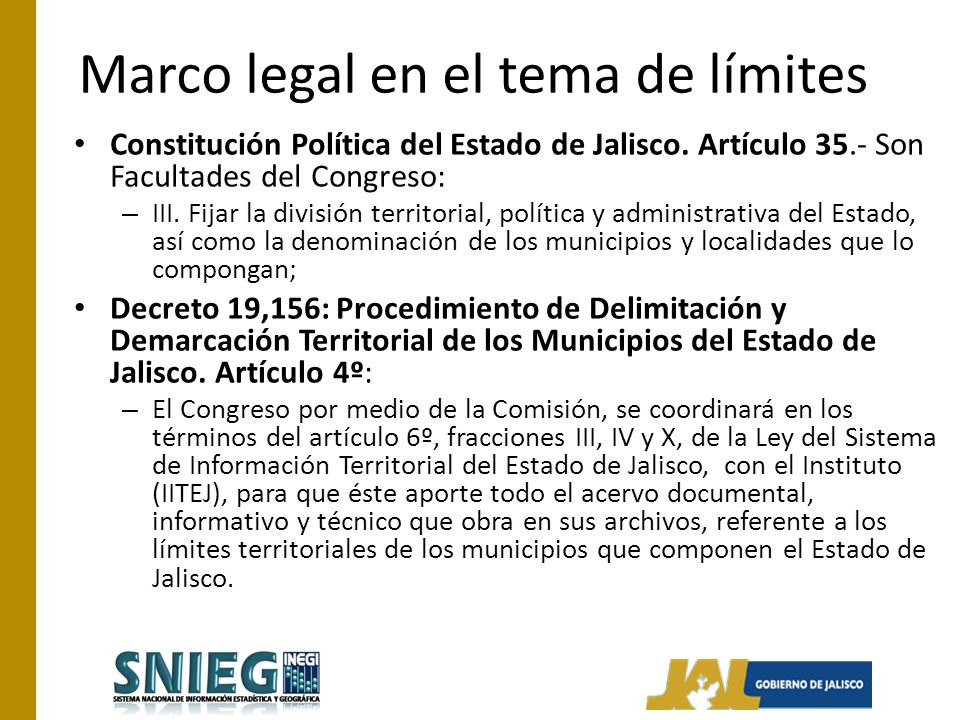 Marco legal en el tema de límites