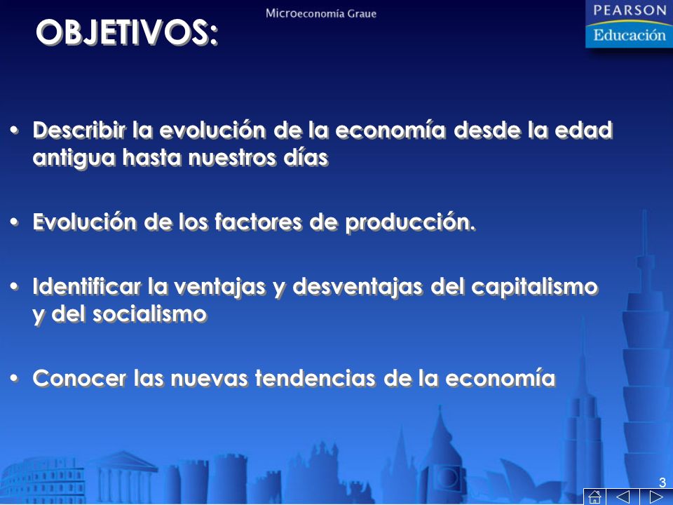 OBJETIVOS: Describir la evolución de la economía desde la edad antigua hasta nuestros días. Evolución de los factores de producción.