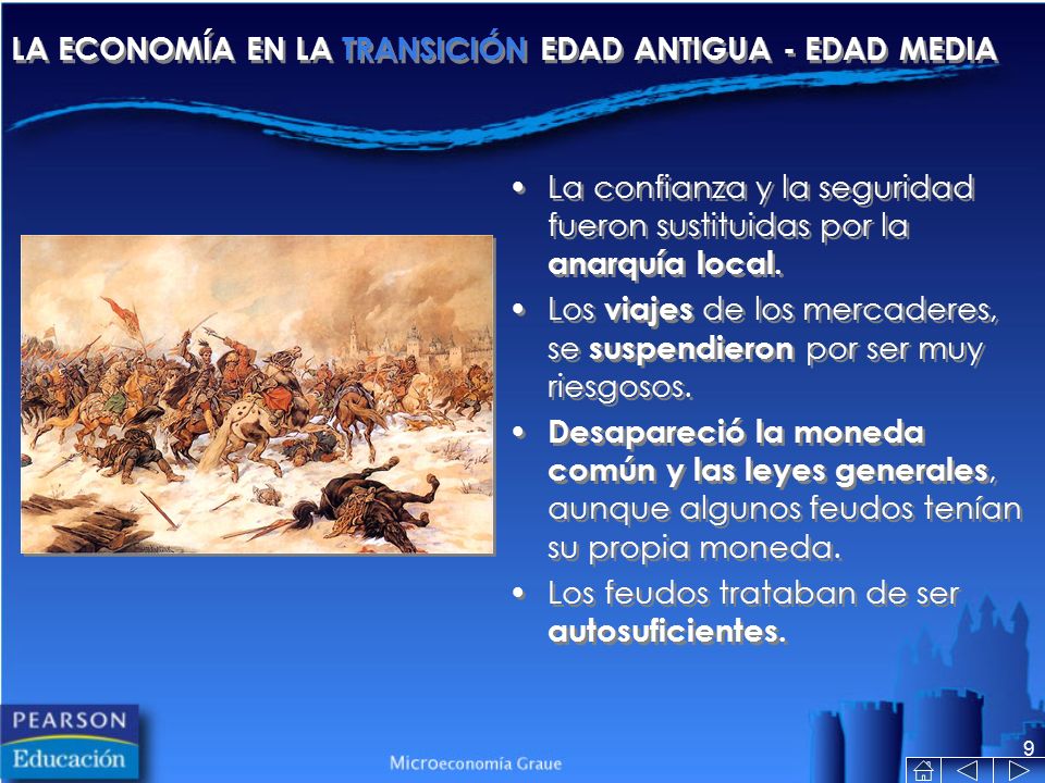 LA ECONOMÍA EN LA TRANSICIÓN EDAD ANTIGUA - EDAD MEDIA