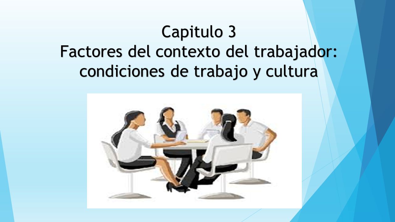 Factores del contexto del trabajador: condiciones de trabajo y cultura