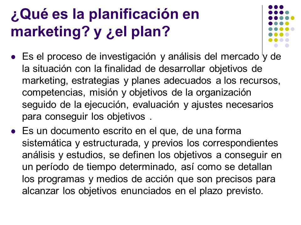 ¿Qué es la planificación en marketing y ¿el plan