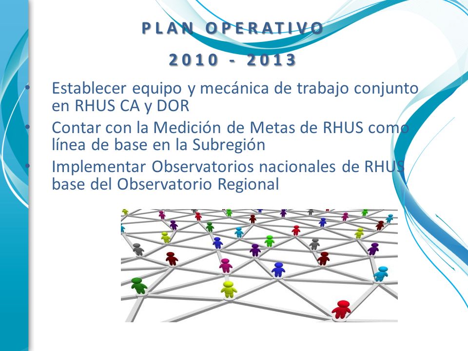 Establecer equipo y mecánica de trabajo conjunto en RHUS CA y DOR
