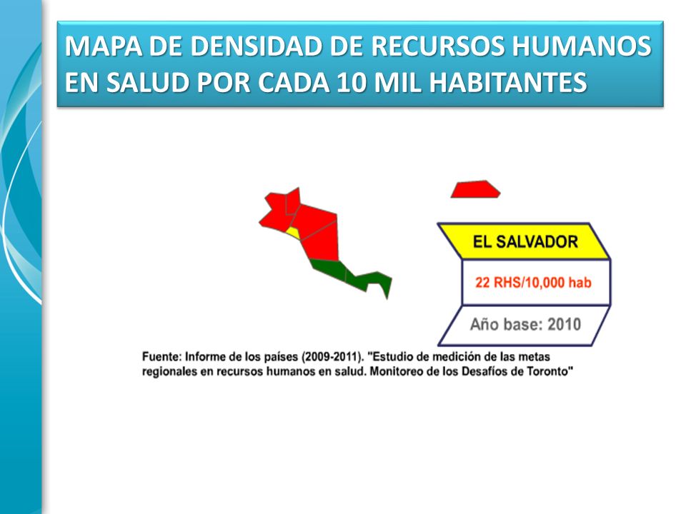 MAPA DE DENSIDAD DE RECURSOS HUMANOS EN SALUD POR CADA 10 MIL HABITANTES