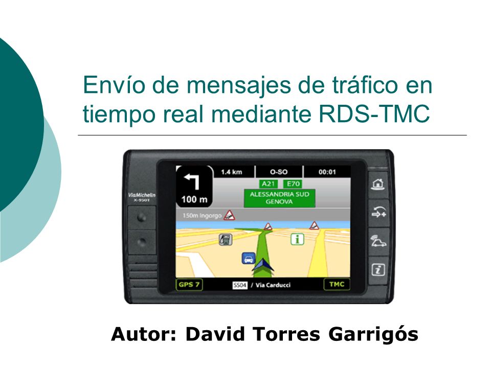 Envío de mensajes de tráfico en tiempo real mediante RDS-TMC