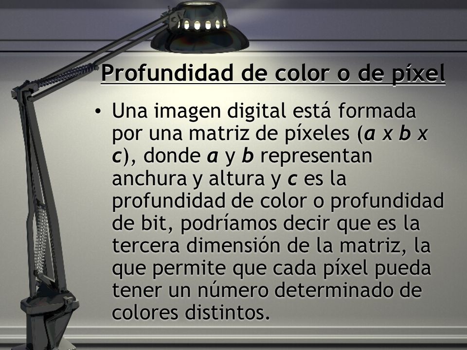 Profundidad de color o de píxel