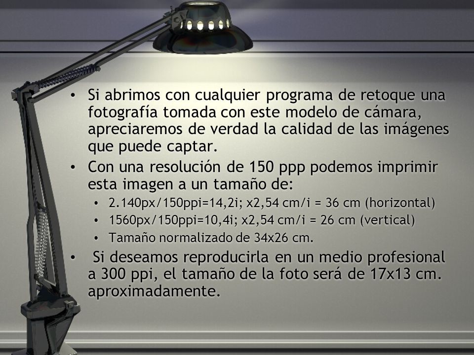 Si abrimos con cualquier programa de retoque una fotografía tomada con este modelo de cámara, apreciaremos de verdad la calidad de las imágenes que puede captar.