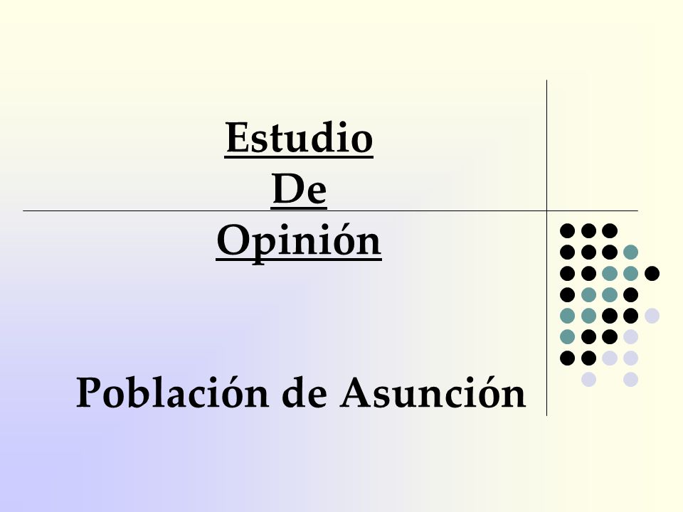 Estudio De Opinión Población de Asunción