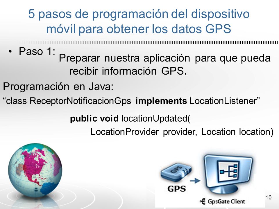 5 pasos de programación del dispositivo móvil para obtener los datos GPS