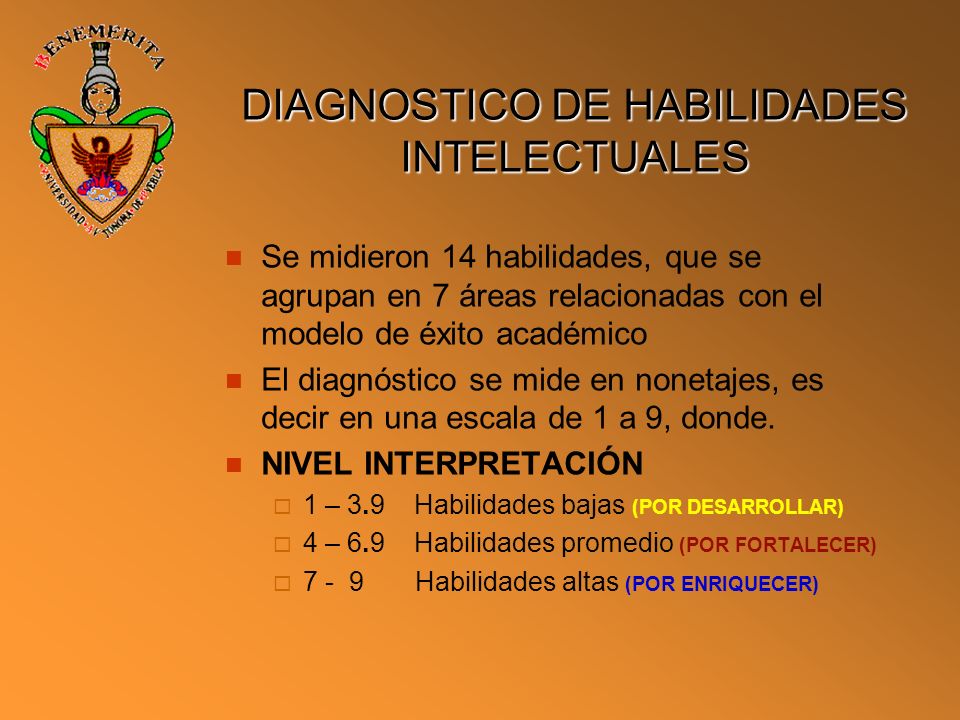 DIAGNOSTICO DE HABILIDADES INTELECTUALES
