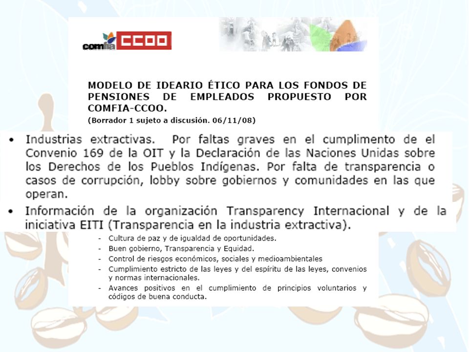 INSERTAR IDEARIO EN EL DOCUMENTO DE POLÍTICA DE INVERSIONES (EJEMPLO CAJASOL)