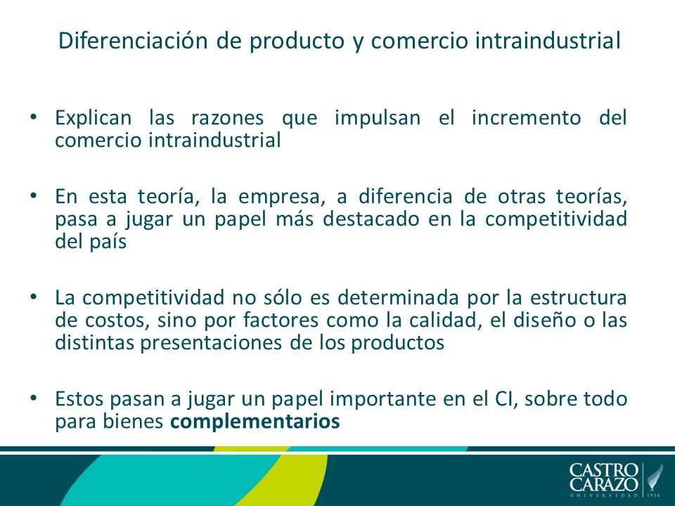 Diferenciación de producto y comercio intraindustrial