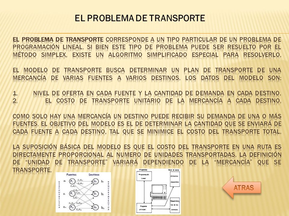 EL PROBLEMA DE TRANSPORTE