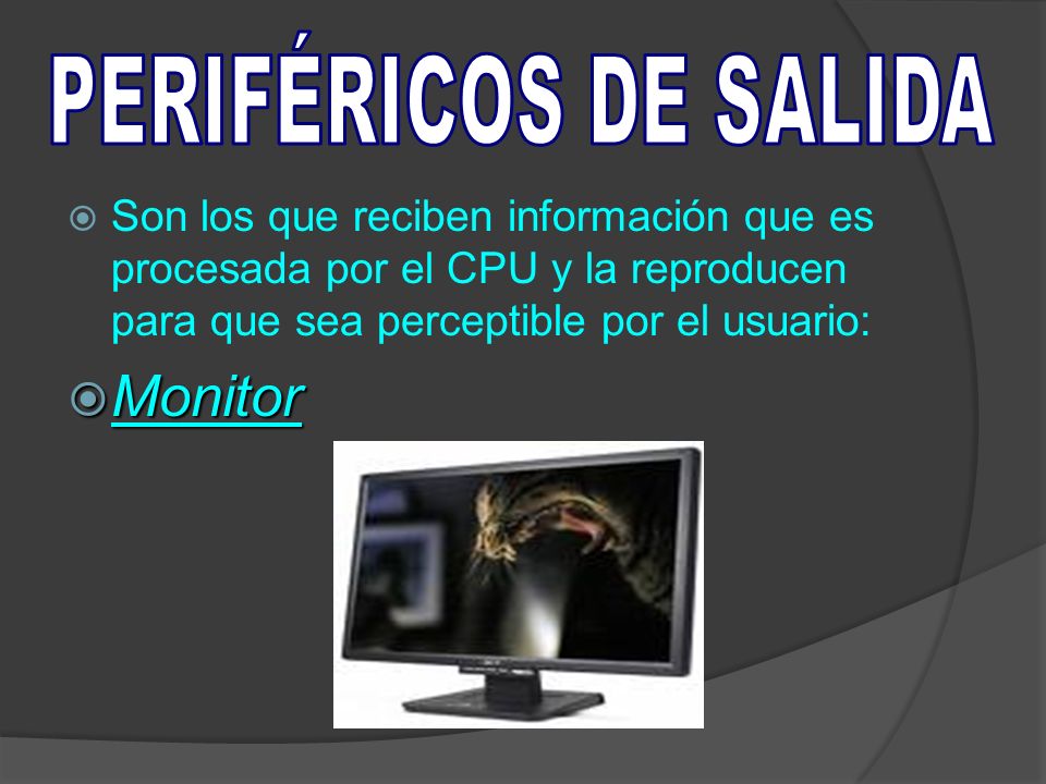 Monitor PERIFÉRICOS DE SALIDA