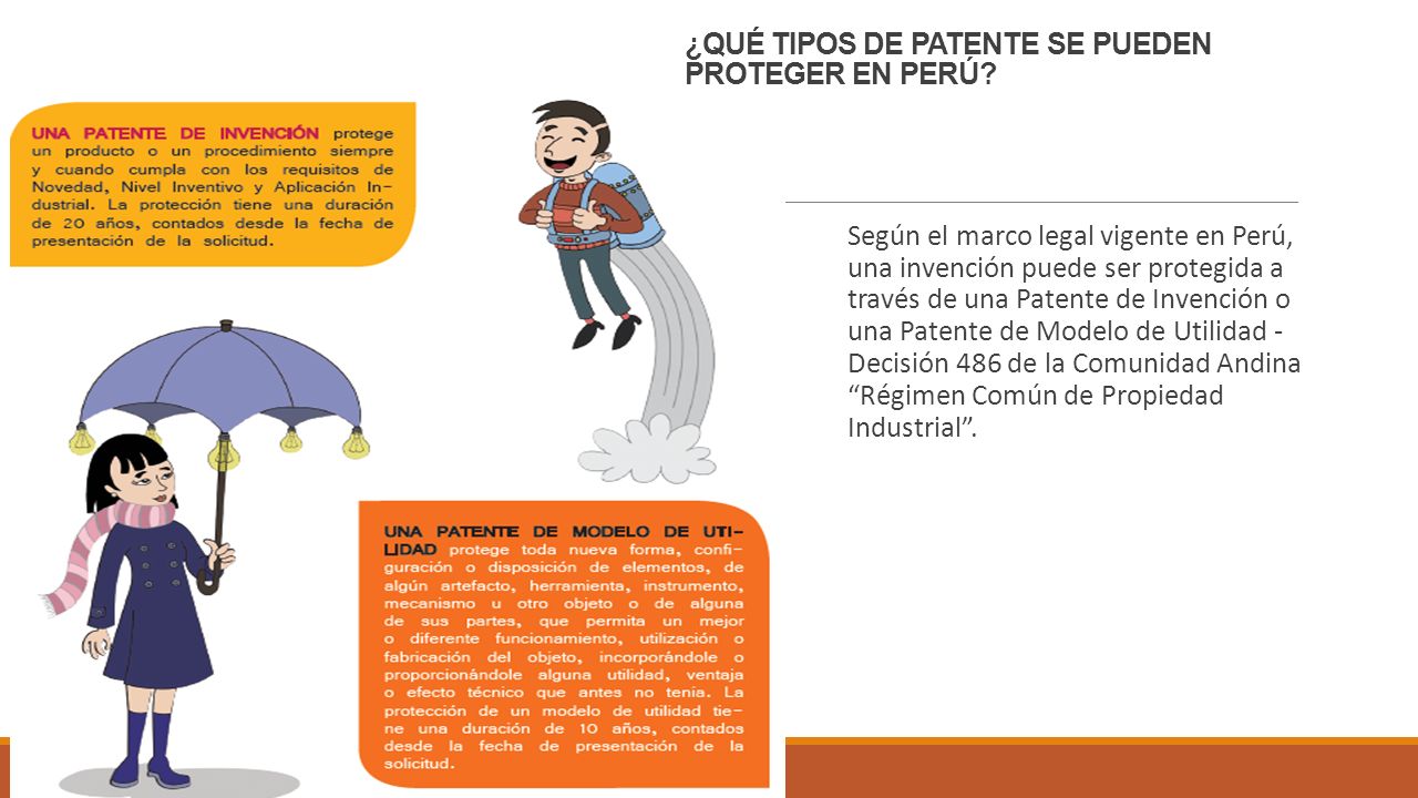 ¿QUÉ TIPOS DE PATENTE SE PUEDEN PROTEGER EN PERÚ