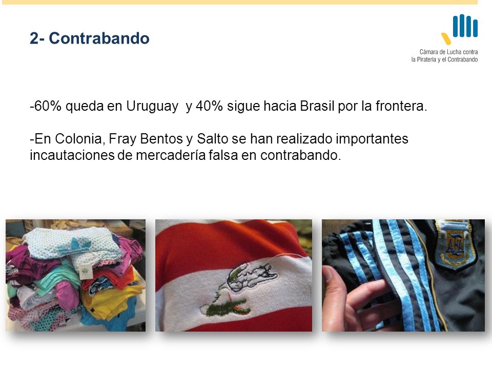 2- Contrabando 60% queda en Uruguay y 40% sigue hacia Brasil por la frontera.