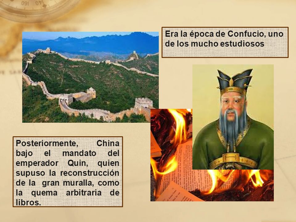 Era la época de Confucio, uno de los mucho estudiosos