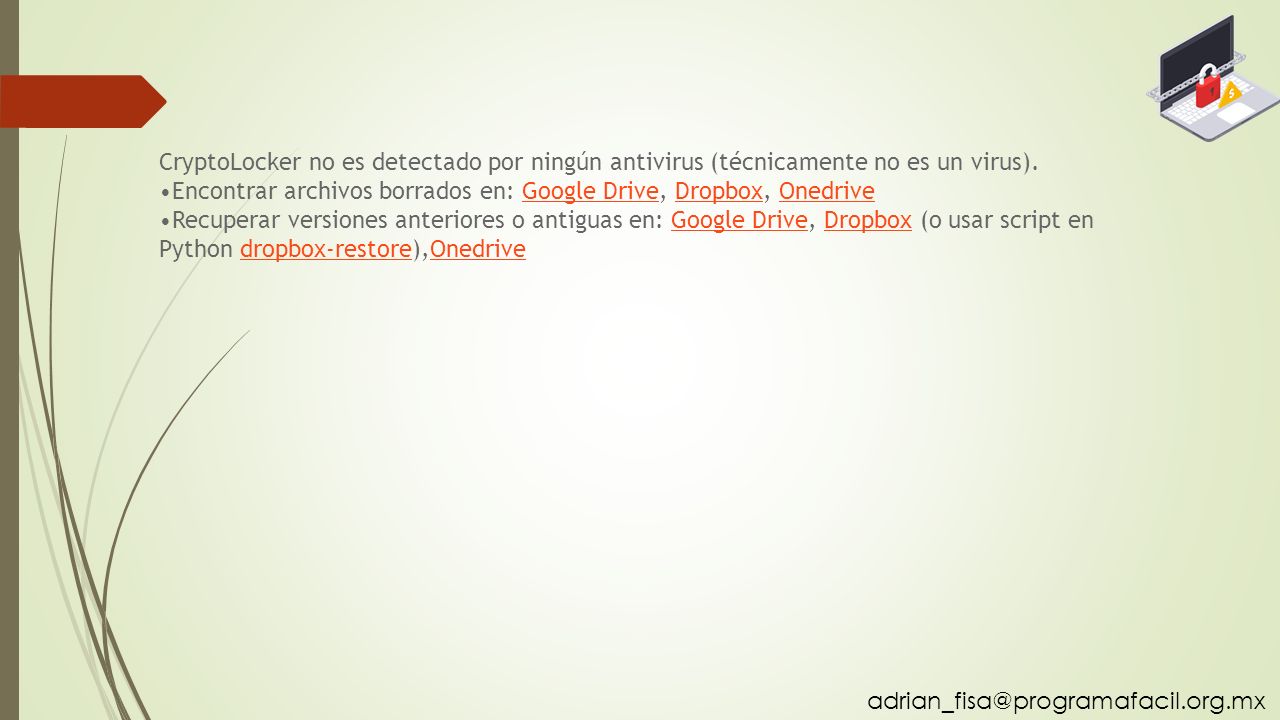 CryptoLocker no es detectado por ningún antivirus (técnicamente no es un virus).