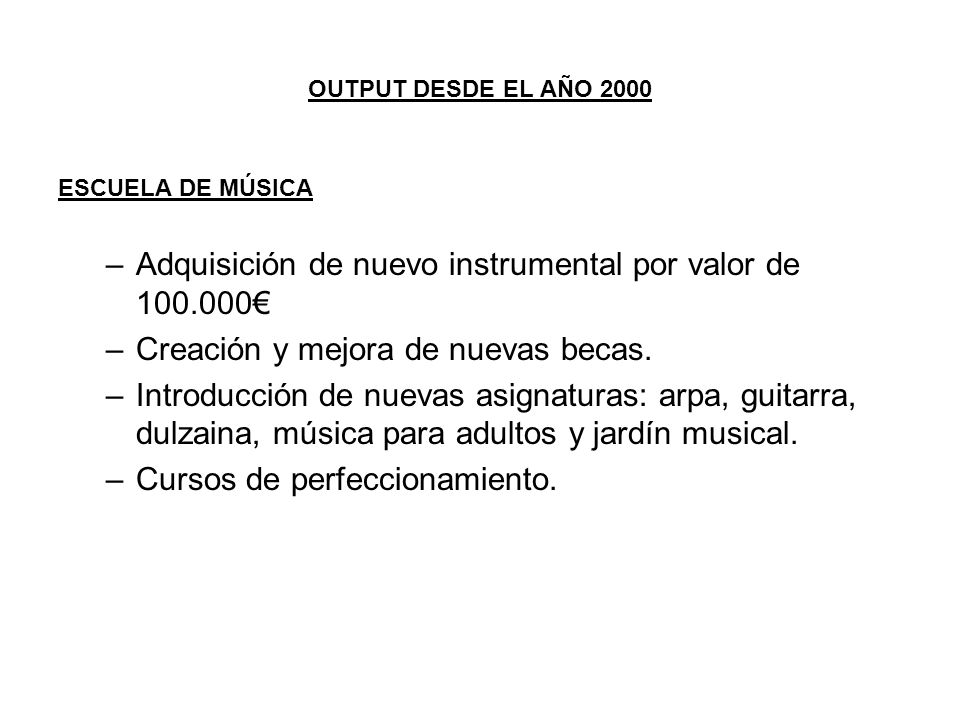 Adquisición de nuevo instrumental por valor de €