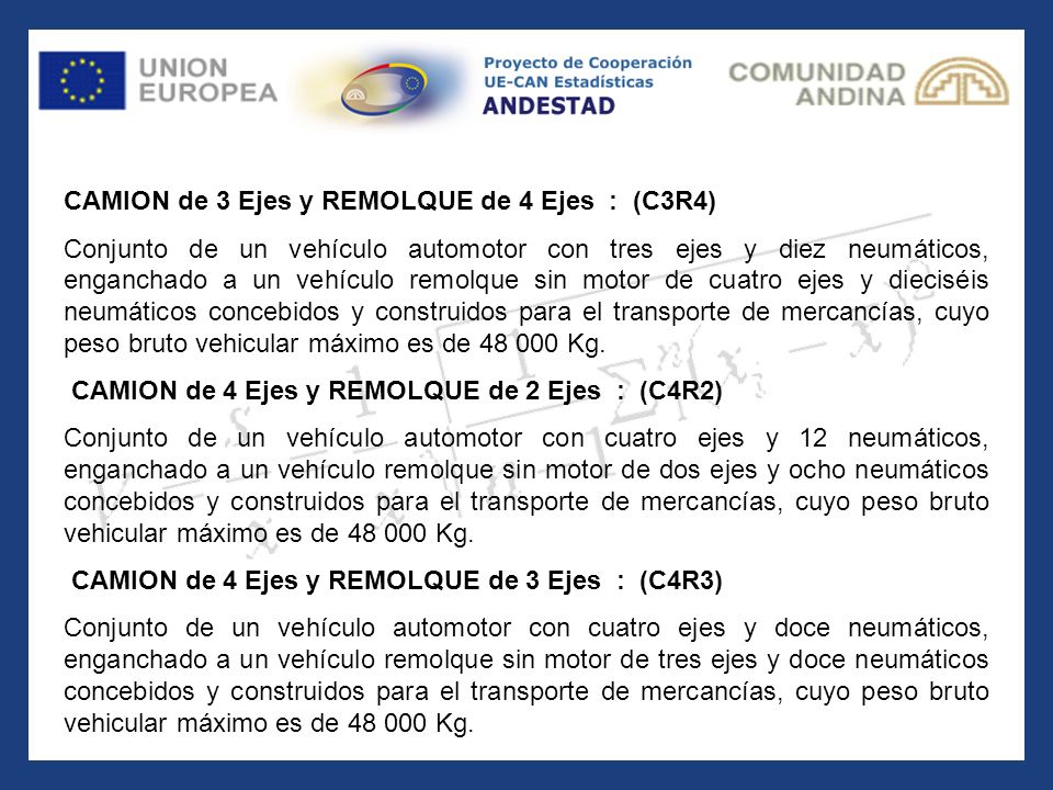 CAMION de 3 Ejes y REMOLQUE de 4 Ejes : (C3R4)