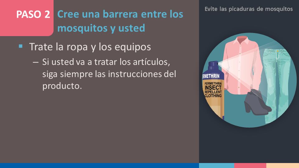Cree una barrera entre los mosquitos y usted PASO 2