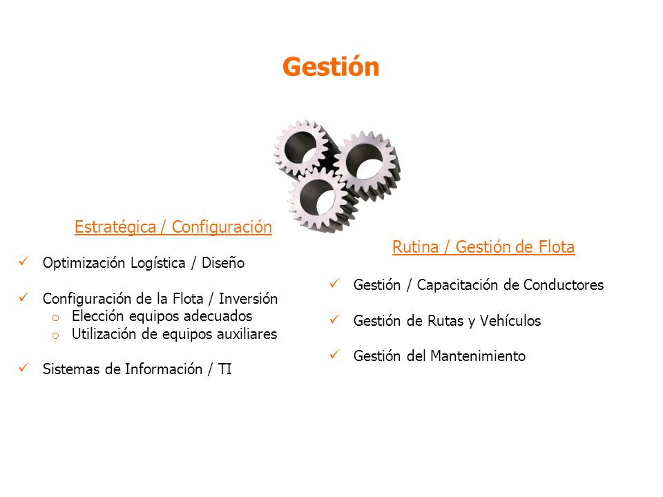 Gestión Estratégica / Configuración Rutina / Gestión de Flota