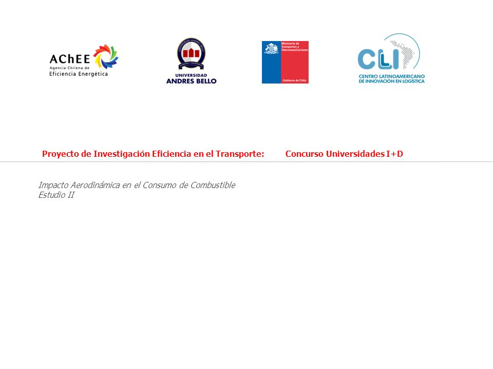 Proyecto de Investigación Eficiencia en el Transporte: Concurso Universidades I+D