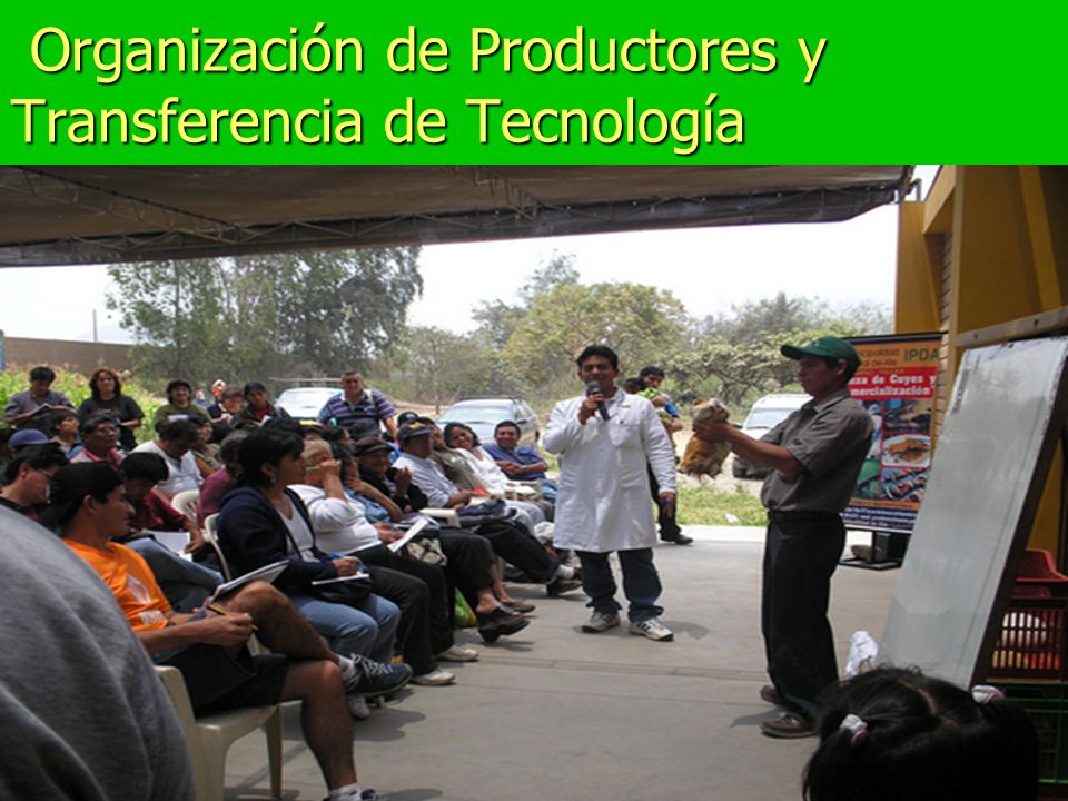 Organización de Productores y Transferencia de Tecnología