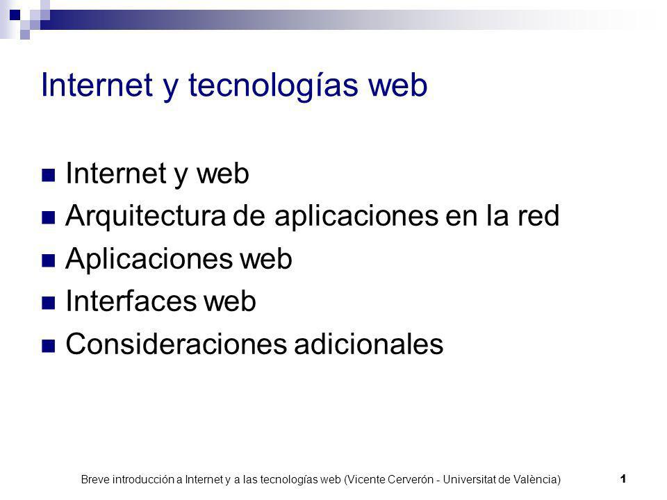 Internet y tecnologías web