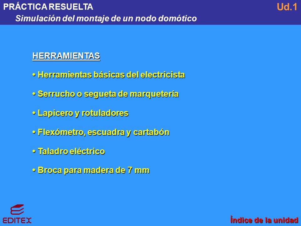 Ud.1 PRÁCTICA RESUELTA Simulación del montaje de un nodo domótico