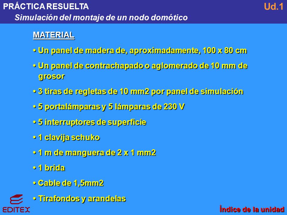 Ud.1 PRÁCTICA RESUELTA Simulación del montaje de un nodo domótico